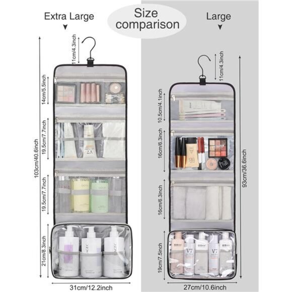 Travel Toiletry Bag for Men,Hanging ToiletryBag for Women Makeup CosmeticStorage - Picture 2 of 7